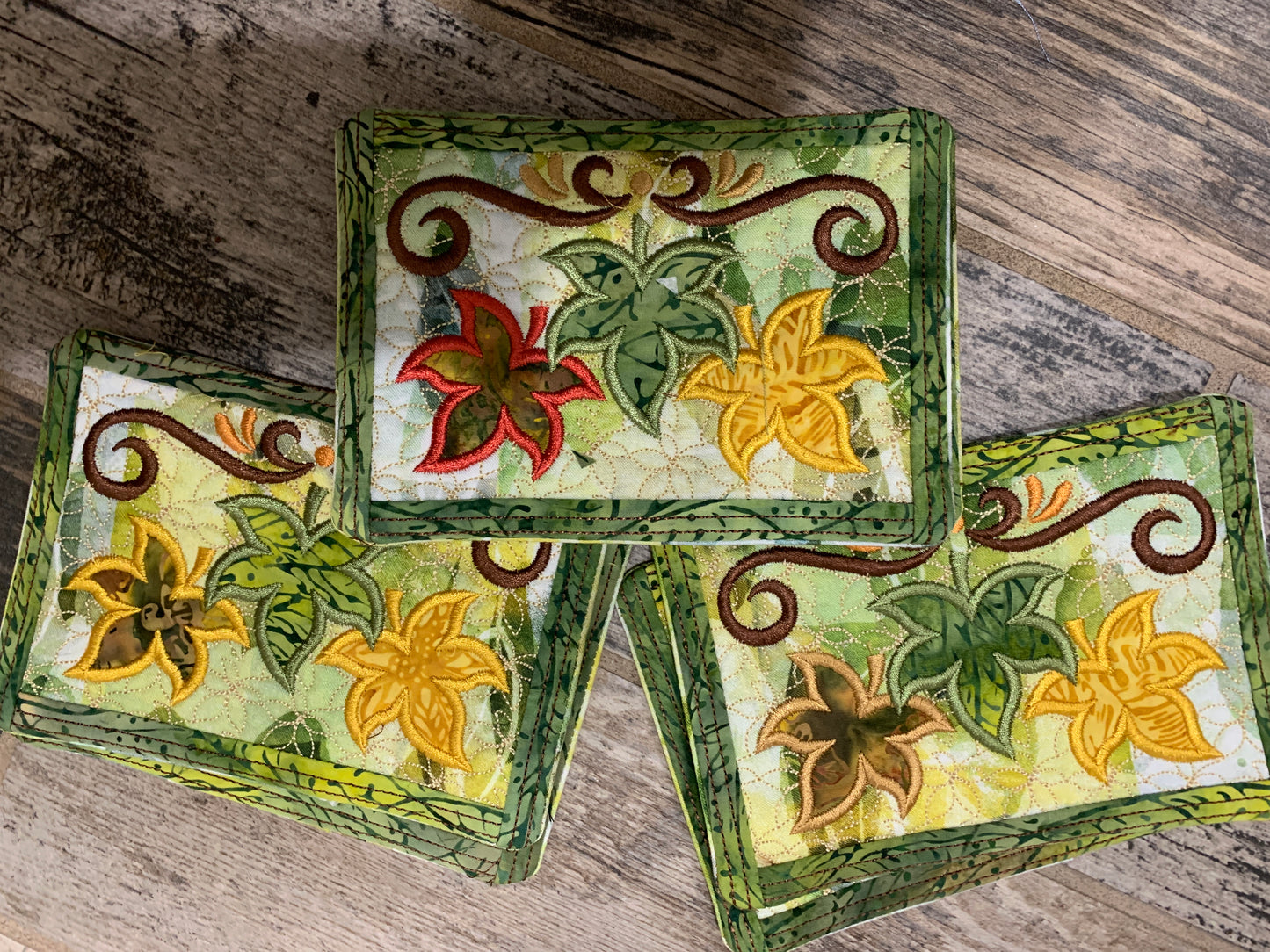 Fall/Thanksgiving Quilted Coasters - "Mug Rugs"