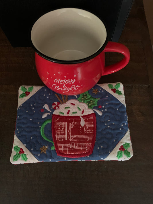 Winter/Christmas Quilted Coasters - "Mug Rugs"