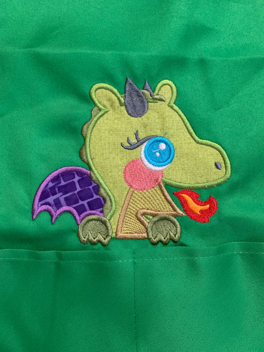Children's Apron - Appliqued Dragon